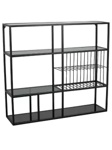 Szafka kuchenna metalowy regał ścienny czarny Nordal