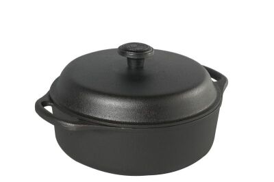 SKEPP-Garnek żeliwny 3l  z żeliwną pokrywą