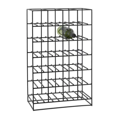 Stojak na wino 24but. metalowy czarny House Doctor