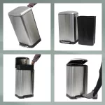 KELA-Kosz stalowy na śmieci 6 l szary Davino - 3