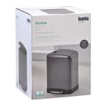 KELA-Kosz stalowy na śmieci 6 l szary Davino - 5