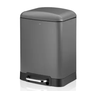 KELA-Kosz stalowy na śmieci 6 l szary Davino