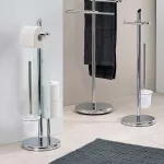 KELA-Stojak WC +szczotka i zasobnik stalowy Ken - 2