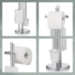 KELA-Stojak WC +szczotka i zasobnik stalowy Ken - 3