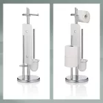 KELA-Stojak WC +szczotka i zasobnik stalowy Ken - 4