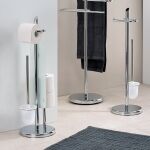 KELA-Stojak WC +szczotka i zasobnik stalowy Ken - 5