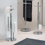 KELA-Stojak WC +szczotka i zasobnik stalowy Ken - 5