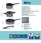 KELA-Zestaw 3 garnków 5el. ciemny szary Mira - 6