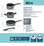 KELA-Zestaw 3 garnków 5el. ciemny szary Mira - 6