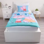 Pościel bawełna 100x135 + 40x60 Świnka Peppa rodzina - 2