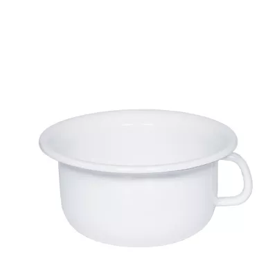 Miska z uchwytem emaliowana Riess Classic Weiss