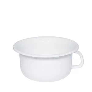 Miska z uchwytem emaliowana Riess Classic Weiss