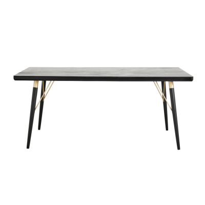 Stół do jadalni drewniany czarny Black Wood Nordal