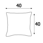 Poszewka satyna bawełna CIZGILI CREAM/40x40. - 5