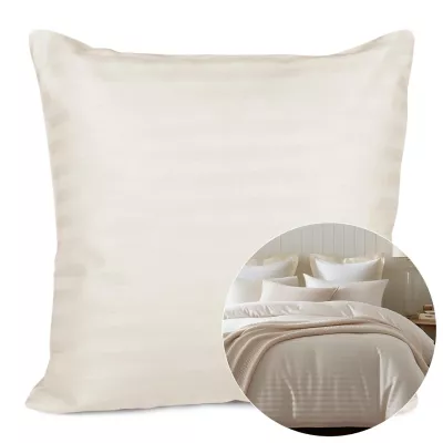 Poszewka satyna bawełna CIZGILI CREAM/40x40.