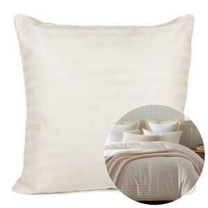 Poszewka satyna bawełna CIZGILI CREAM/40x40.