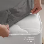 Prześcieradło jersey elastan z gumką ANTHRACITE/ANTRACYT/90x200x30 - 6