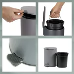 KELA-Kosz na śmieci 5l jasnoszary Mats - 3