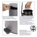 KELA-Kosz na śmieci 5l jasnoszary Mats - 5