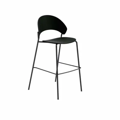 Dosina Bar Stool Low 65 cm Oak Black