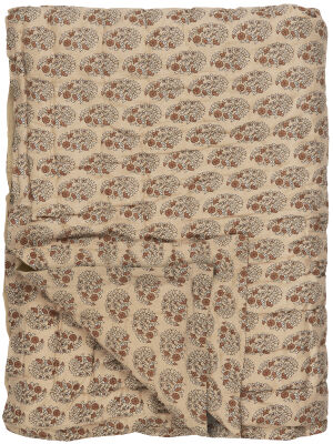 Kołdra bawełniana Agnes 130x170 cm beżowo-brązowym wzorze Ib Laursen