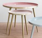 Stolik Jelva różowy emaliowany Broste Copenhagen - 2