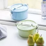 Pojemnik na obiad lunch box 1l zamykany niebieski Riess 14 cm - 2