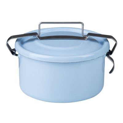 Pojemnik na obiad lunch box 1l zamykany niebieski Riess 14 cm