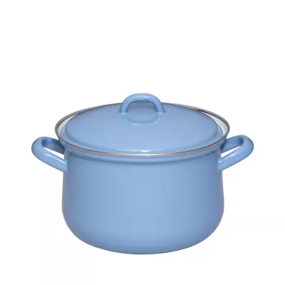 Garnek emaliowany 2,5 l niebieski MEDIUM Riess