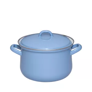 Garnek emaliowany 2,5 l niebieski MEDIUM Riess