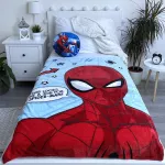 Koc flanelowy 100x150 Spiderman niebieski (coral) - 2