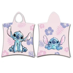 Ręcznik bawełniany ponczo z kapturem 50x115 Lilo i Stitch