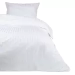 Poszwa hotelowa na zakładkę PASY 2cm biała/160x200 - 2