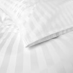 Poszwa hotelowa na zakładkę PASY 2cm biała/160x200 - 4