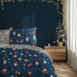 Pościel bawełniana 220x200 + 2x70x80 świąteczna wzór 081 - 3