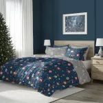 Pościel bawełniana 220x200 + 2x70x80 świąteczna wzór 081 - 2