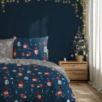 Pościel bawełniana 220x200 + 2x70x80 świąteczna wzór 081 - 3