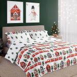 Pościel bawełniana 220x200 + 2x70x80 świąteczna wzór 075 - 2