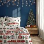 Pościel bawełniana 220x200 + 2x70x80 świąteczna wzór 075 - 3