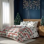 Pościel bawełniana 220x200 + 2x70x80 świąteczna wzór 075 - 4