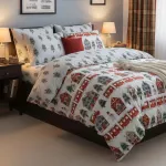 Pościel bawełniana 220x200 + 2x70x80 świąteczna wzór 075 - 5