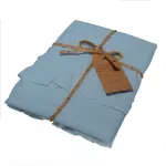 Poszewka bawełniana komplet BLUE/2x40x40 STONEWASHED - 2