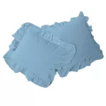 Poszewka bawełniana komplet BLUE/2x40x40 STONEWASHED - 3