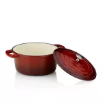 KELA-Garnek żeliwny +pokrywa 3,8 l czerwony Calido - 2