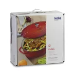 KELA-Garnek żeliwny +pokrywa 3,8 l czerwony Calido - 4