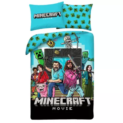 Pościel mikrofibra 140x200+1p70x90 Minecraft Move