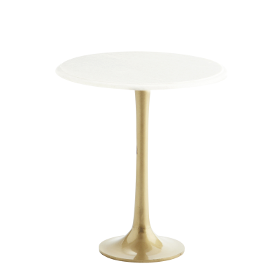 Elegancki stolik z mosiądzu i marmuru Madam Stoltz