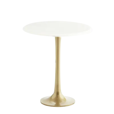 Elegancki stolik z mosiądzu i marmuru Madam Stoltz
