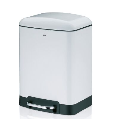 KELA-Kosz stalowy na śmieci 6 l biały Davino