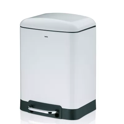 KELA-Kosz stalowy na śmieci 6 l biały Davino